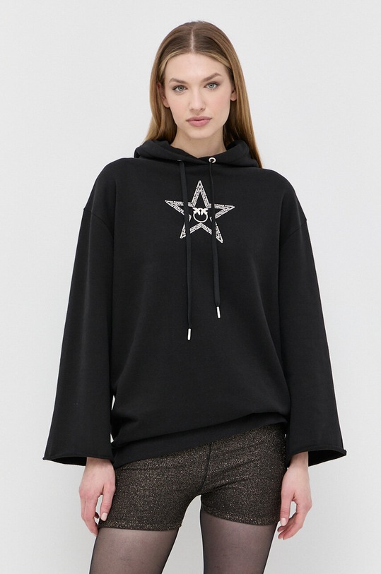 Bavlněné šaty Pinko potisk černá 100365.A0KM