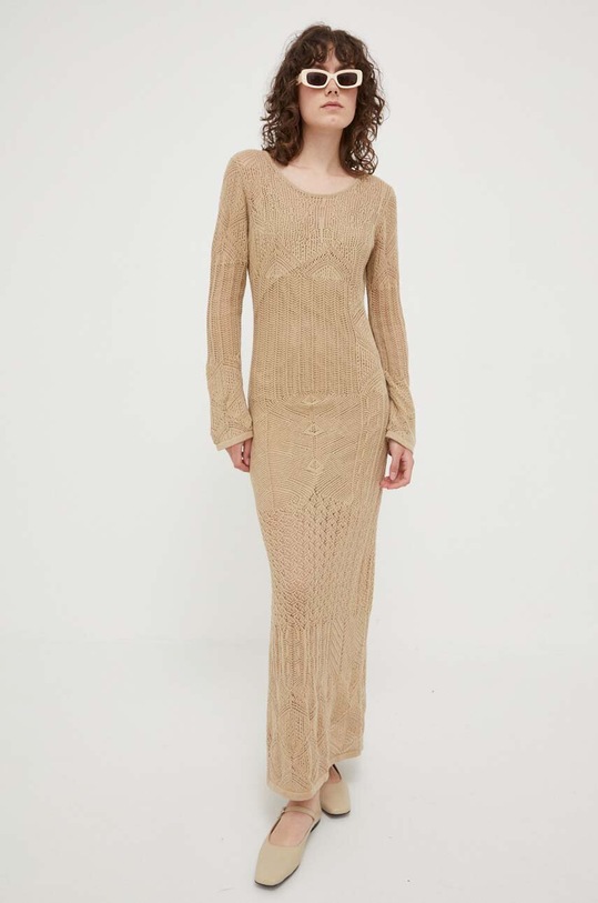 Хлопковое платье Herskind 4740921 бежевый SS23
