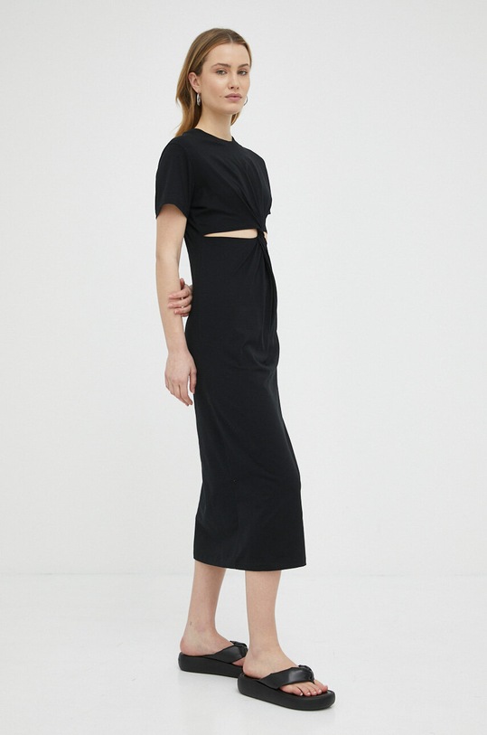 Herskind sukienka bawełniana Zach 4760530 czarny SS23