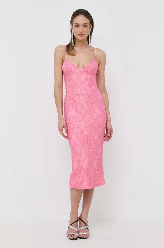 Bardot sukienka midi różowy 58574DB.PETAL.PINK