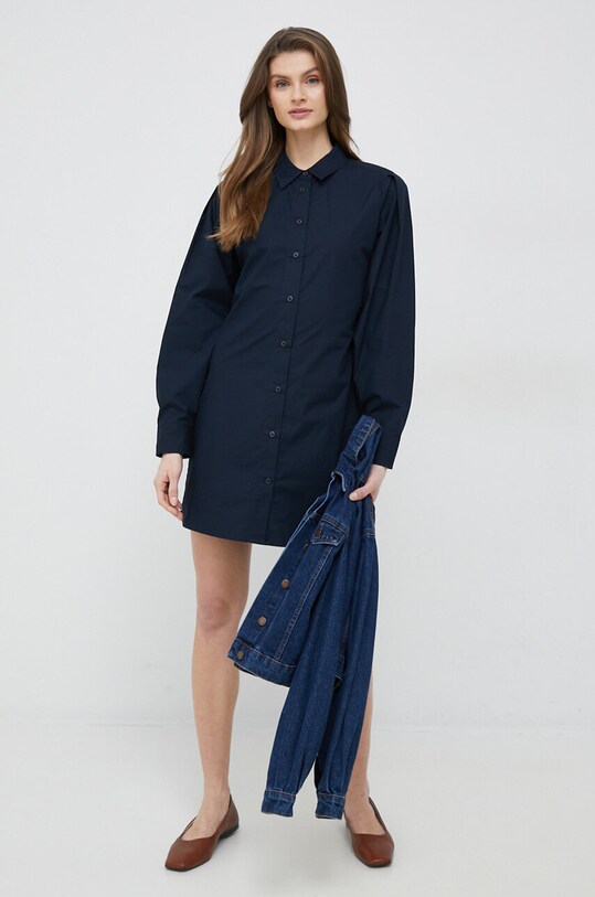 Tommy Hilfiger sukienka bawełniana WW0WW37976.PPYX granatowy SS23