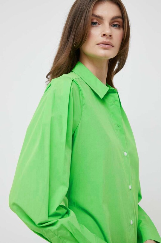 Tommy Hilfiger rochie din bumbac WW0WW37976.PPYX verde