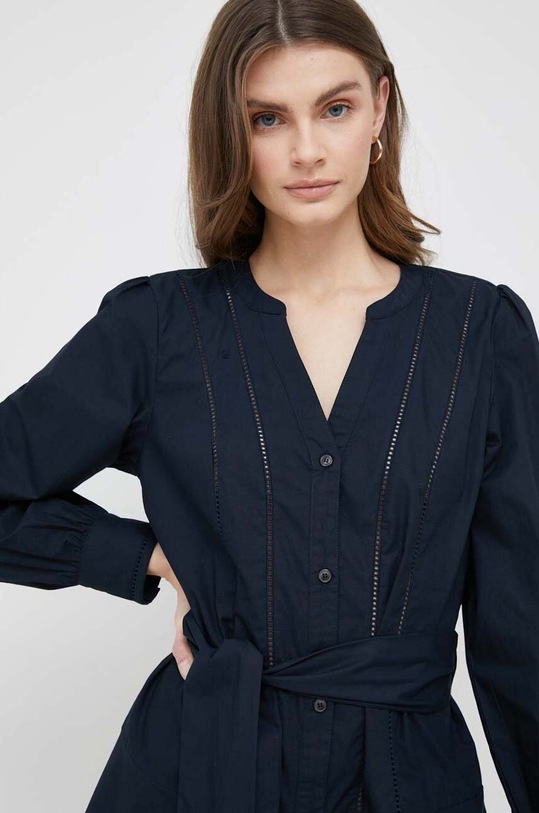 Tommy Hilfiger sukienka bawełniana granatowy WW0WW37962.PPYX