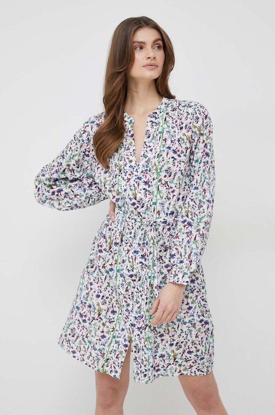 Šaty Tommy Hilfiger kvetinový biela WW0WW38614.PPYX