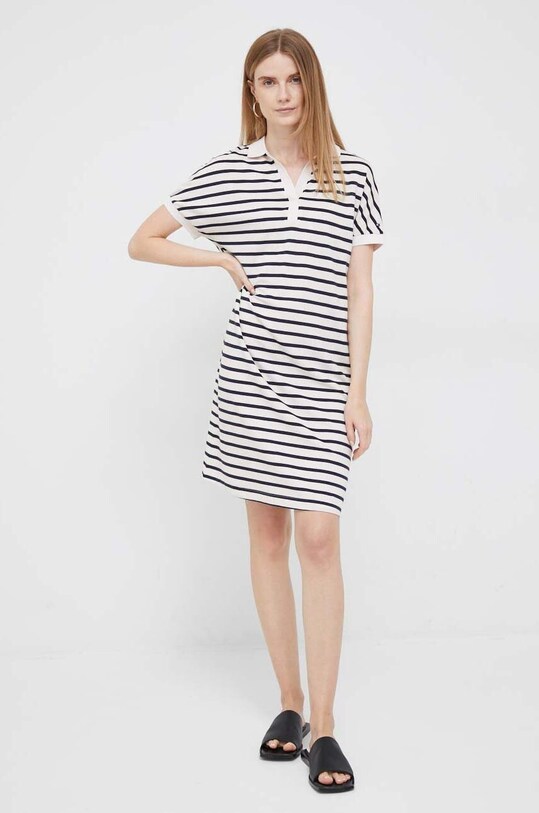 Tommy Hilfiger sukienka wzorzyste beżowy WW0WW38639.PPYX