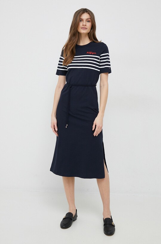 Бавовняна сукня Tommy Hilfiger casual темно-синій WW0WW37850.PPYX