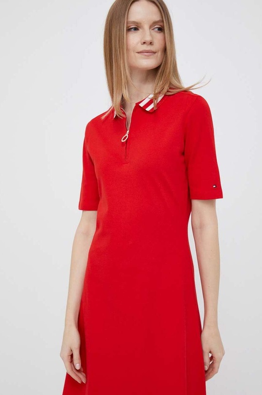 Šaty Tommy Hilfiger červená WW0WW37841.PPYX