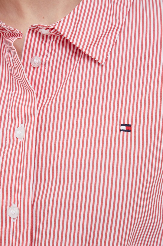 Βαμβακερό φόρεμα Tommy Hilfiger WW0WW39197.PPYX κόκκινο