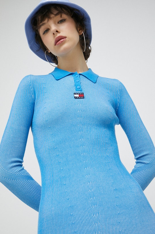 Tommy Jeans rochie DW0DW15366.PPYX albastru SS23