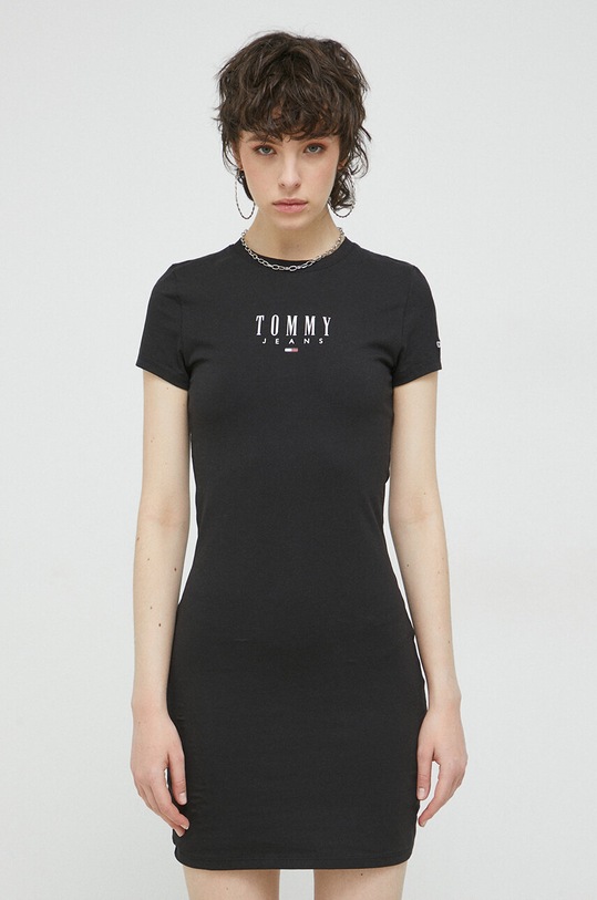 Tommy Jeans rochie mini negru DW0DW15357.PPYX