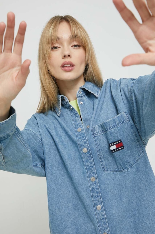 Džínové šaty Tommy Jeans mini modrá DW0DW15180.PPYX