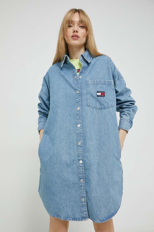 Džínové šaty Tommy Jeans modrá DW0DW15180.PPYX