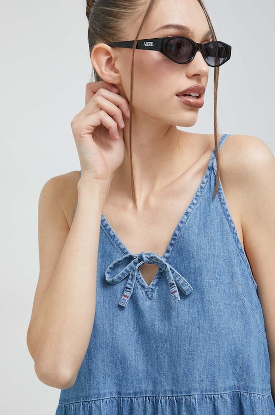 Tommy Jeans sukienka jeansowa DW0DW15185.PPYX niebieski