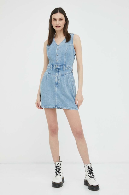 Lee sukienka jeansowa L51PHLB20 niebieski SS23