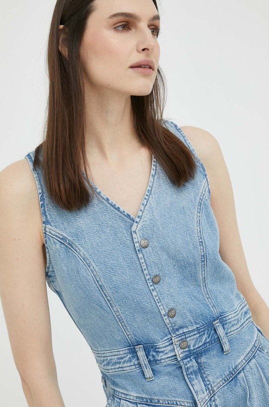 Lee sukienka jeansowa niebieski L51PHLB20