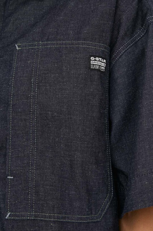 G-Star Raw sukienka z domieszką lnu D22987.D306 granatowy
