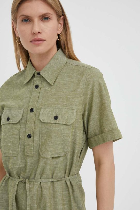 Платье с примесью шелка G-Star Raw D22858.D123 зелёный