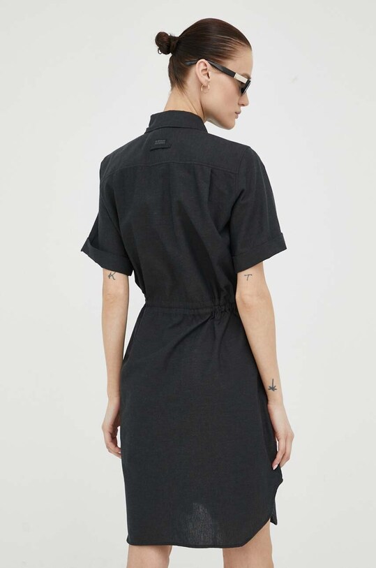 Odzież G-Star Raw sukienka z domieszką lnu D22858.D123 szary
