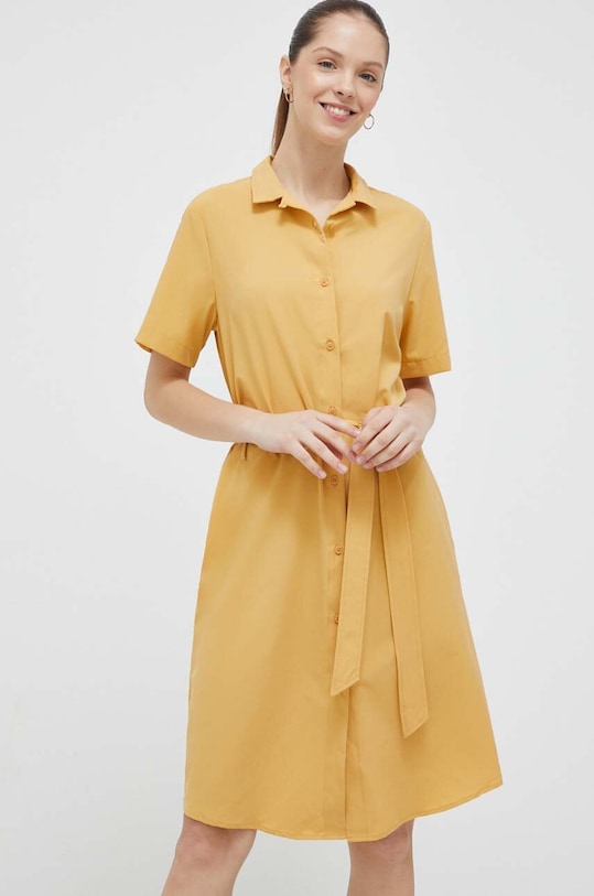 Šaty Jack Wolfskin HOLIDAY MIDI mini žlutá 1507212