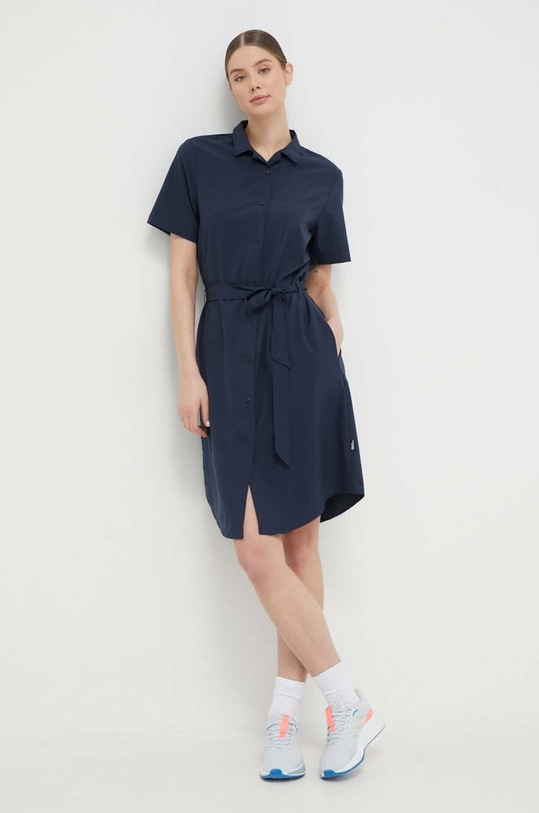 Jack Wolfskin sukienka HOLIDAY MIDI casual granatowy 1507212