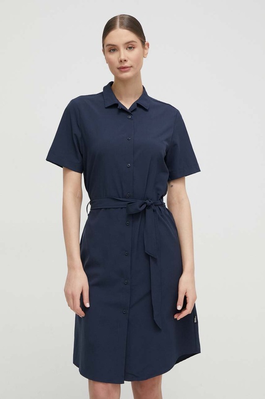 Jack Wolfskin sukienka HOLIDAY MIDI 1507212 granatowy SS24