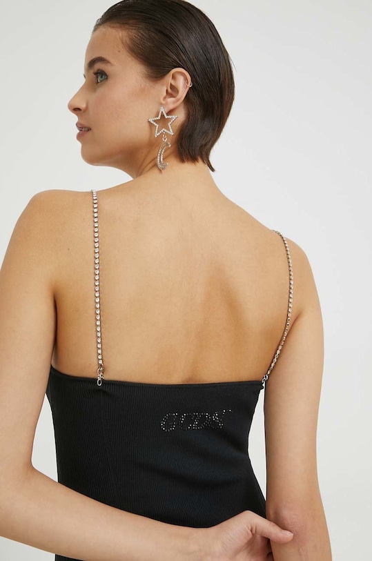 GCDS rochie SS23W670801 negru