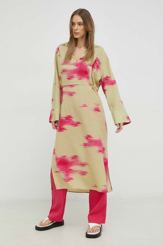 Samsoe Samsoe sukienka F23100154 zielony SS23