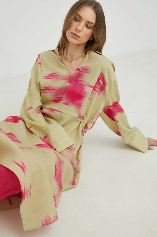 Samsoe Samsoe sukienka zielony F23100154