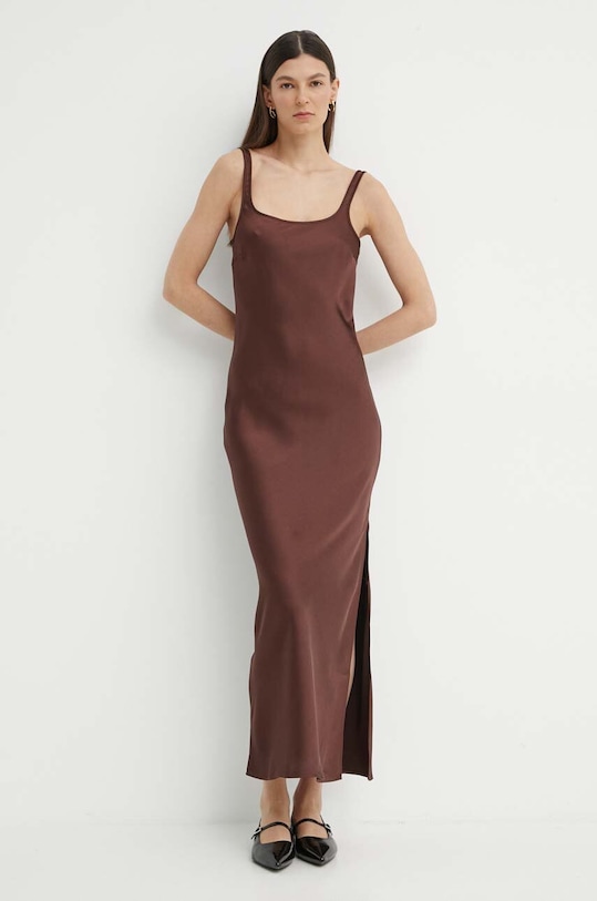 Φόρεμα Samsoe Samsoe F23100173 καφέ SS25