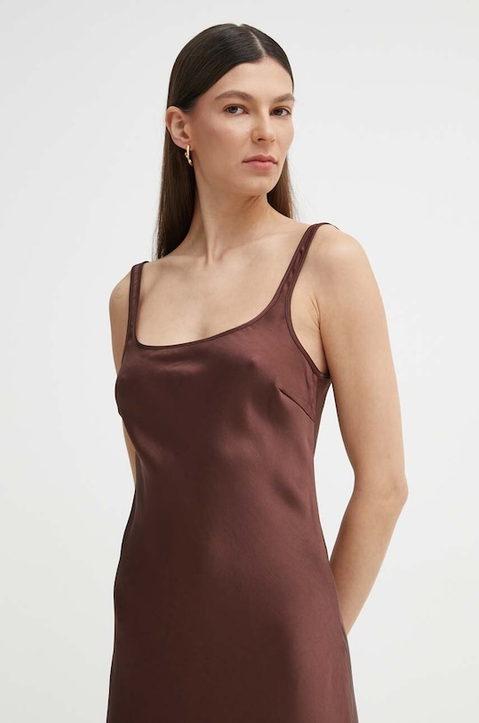Φόρεμα Samsoe Samsoe καφέ F23100173
