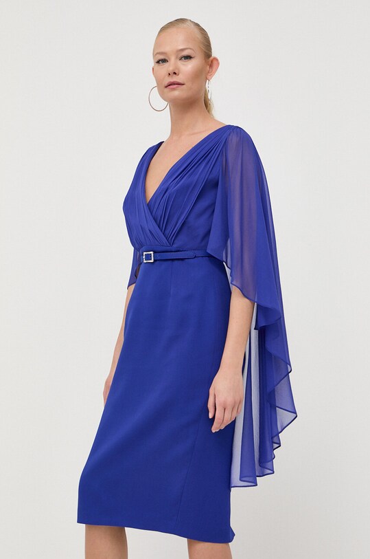 Luisa Spagnoli sukienka jedwabna 539679 niebieski SS23