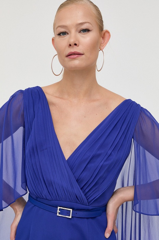 Luisa Spagnoli sukienka jedwabna niebieski 539679