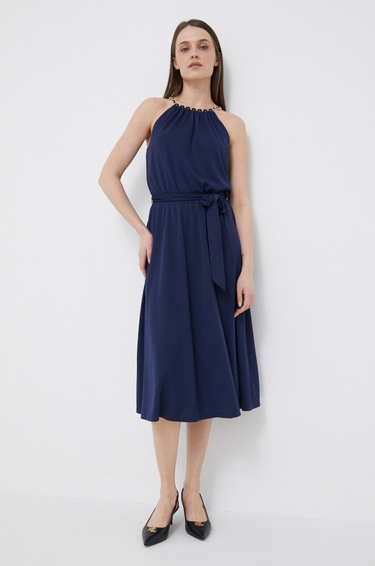 Šaty Lauren Ralph Lauren midi námořnická modř 250902971