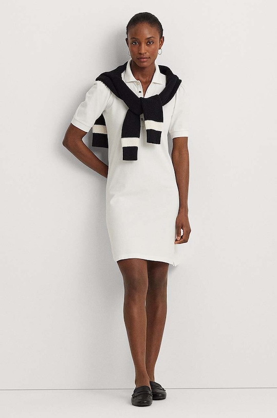 Lauren Ralph Lauren sukienka z elastanem biały 200834569