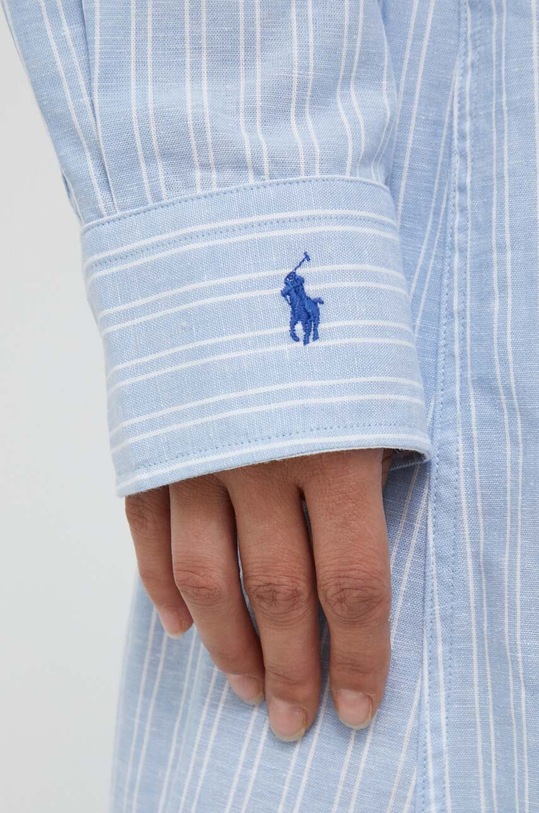 Polo Ralph Lauren vászon ruha 211906174 kék