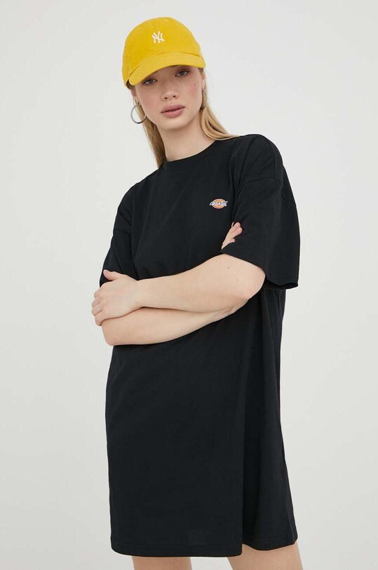 Dickies rochie din bumbac DK0A4Y6JBLK1 negru SS24