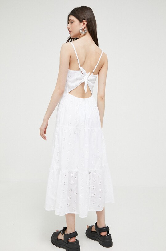 Hollister Co. rochie din bumbac KI359.3128.100 alb SS23