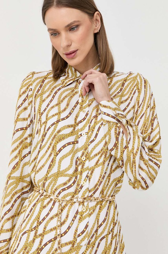 MICHAEL Michael Kors sukienka z domieszką jedwabiu biały MS381J08EE