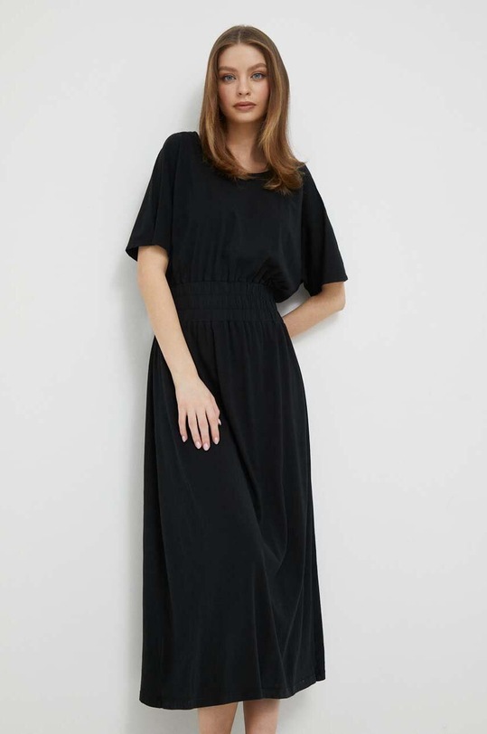Βαμβακερό φόρεμα Deha casual μαύρο D83202.10009