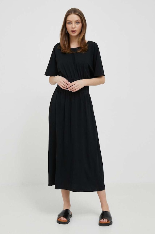 Βαμβακερό φόρεμα Deha D83202.10009 μαύρο SS23