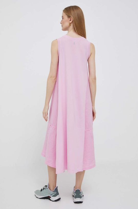 Ρούχα Φόρεμα από λινό μείγμα Deha D83224.75405 ροζ