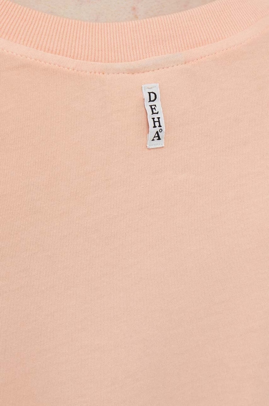 Φόρεμα από λινό μείγμα Deha D83224.75210 πορτοκαλί