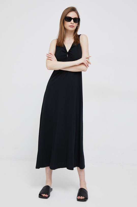 Deha sukienka bawełniana D83201.10009 czarny SS23