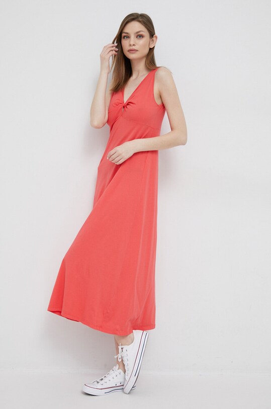 Βαμβακερό φόρεμα Deha casual πορτοκαλί D83201.75223