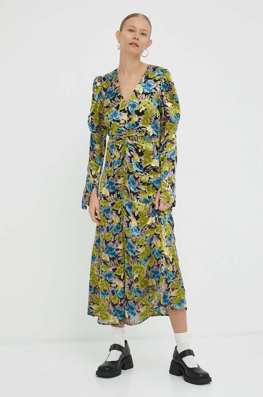 Gestuz sukienka z domieszką jedwabiu Floria 10906990 multicolor SS23