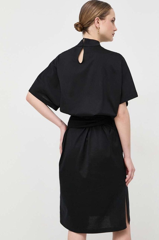 Îmbrăcăminte Karl Lagerfeld rochie din bumbac 231W1353 negru