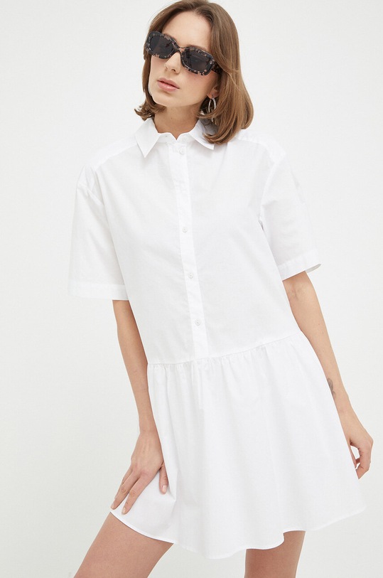 Patrizia Pepe sukienka bawełniana bawełna biały 2A2503.A9B9