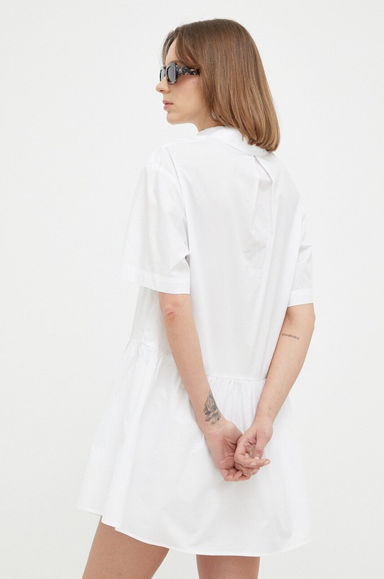 Odzież Patrizia Pepe sukienka bawełniana 2A2503.A9B9 biały