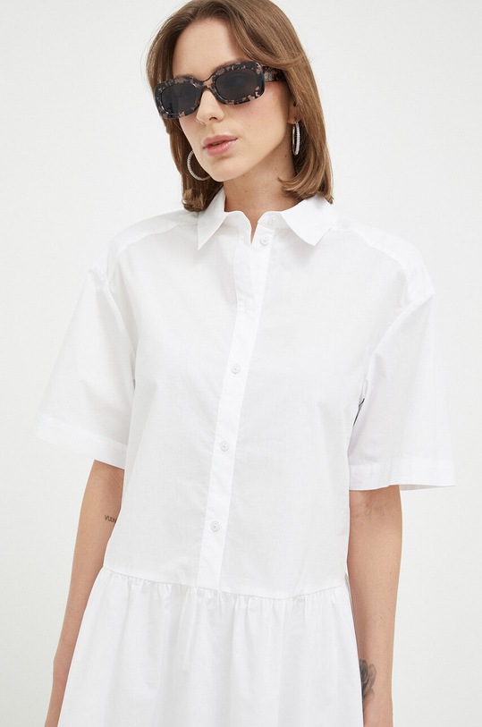 Patrizia Pepe sukienka bawełniana biały 2A2503.A9B9