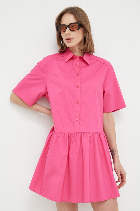 Хлопковое платье Patrizia Pepe casual розовый 2A2503.A9B9